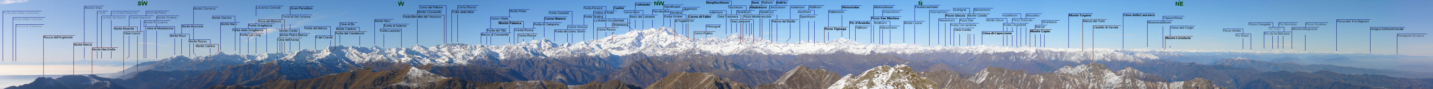 Panoramica dal M. Barone